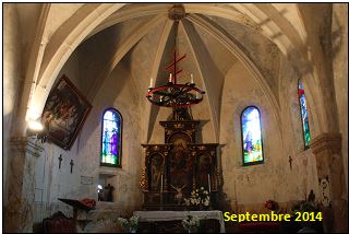 Intérieur de la chapelle en septembre 2104