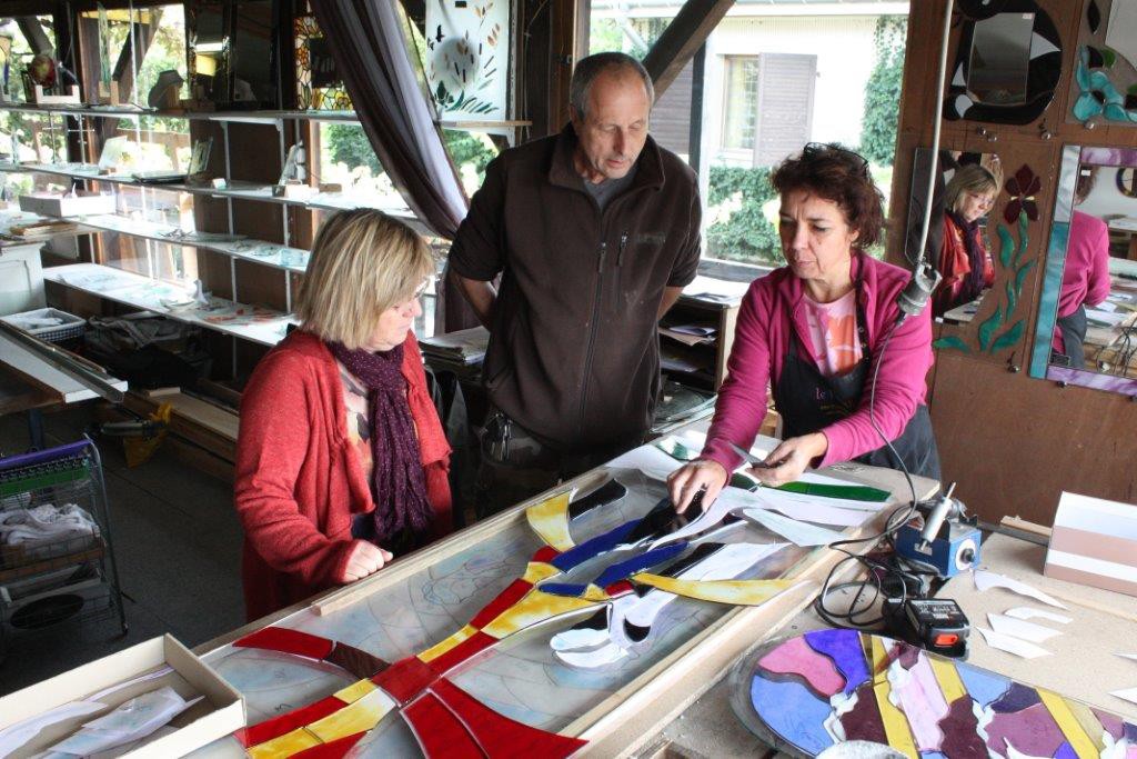 Claire Henry dans son atelier de La Voivre - 17 Septembre 2013