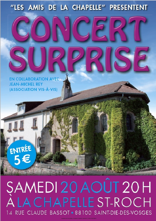 Affiche du concert du 20 août 2016