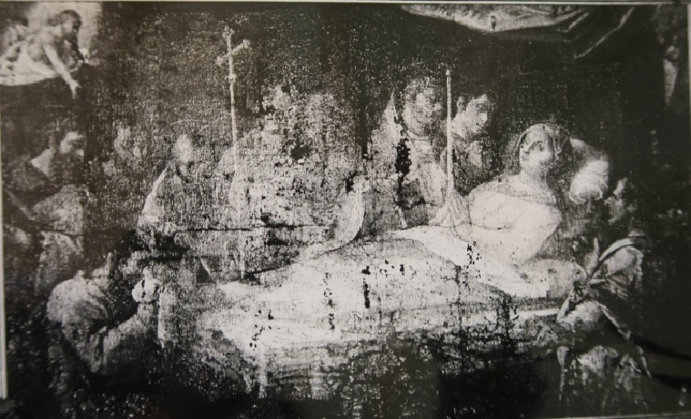 Photo de la Dormition avant sa restauration.