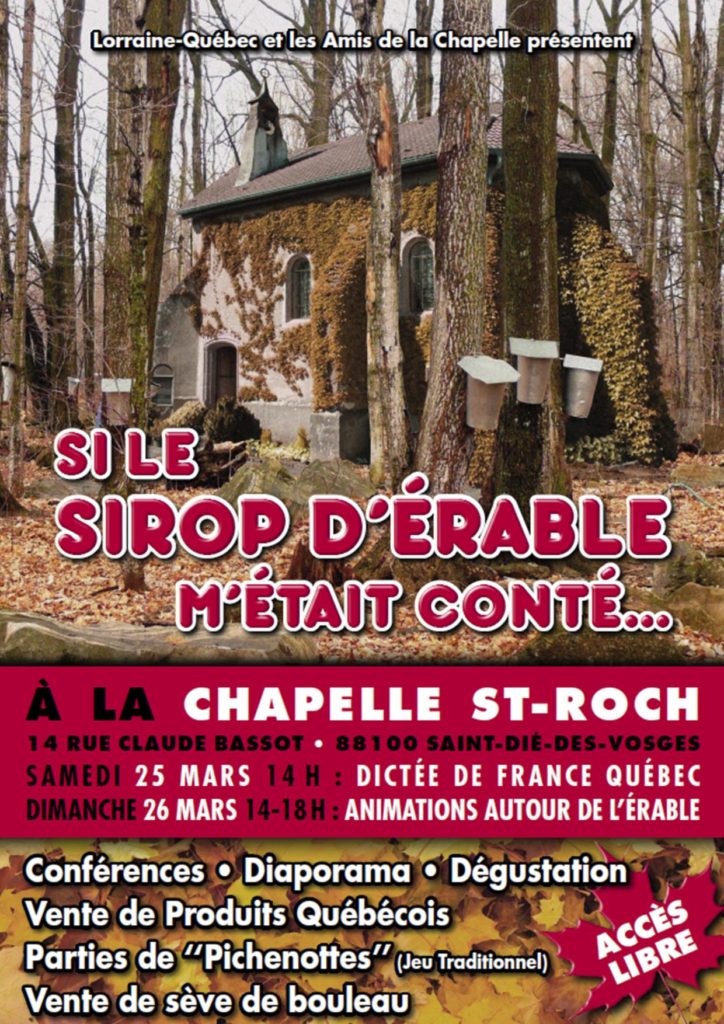 Affiche de l'animation sur le sirop d'érable