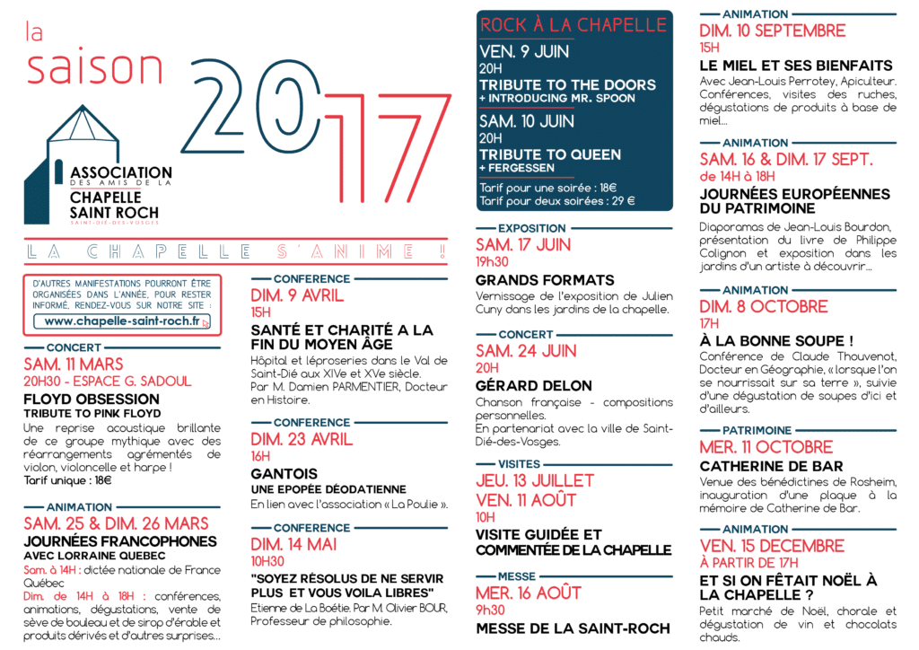 Le programme 2017