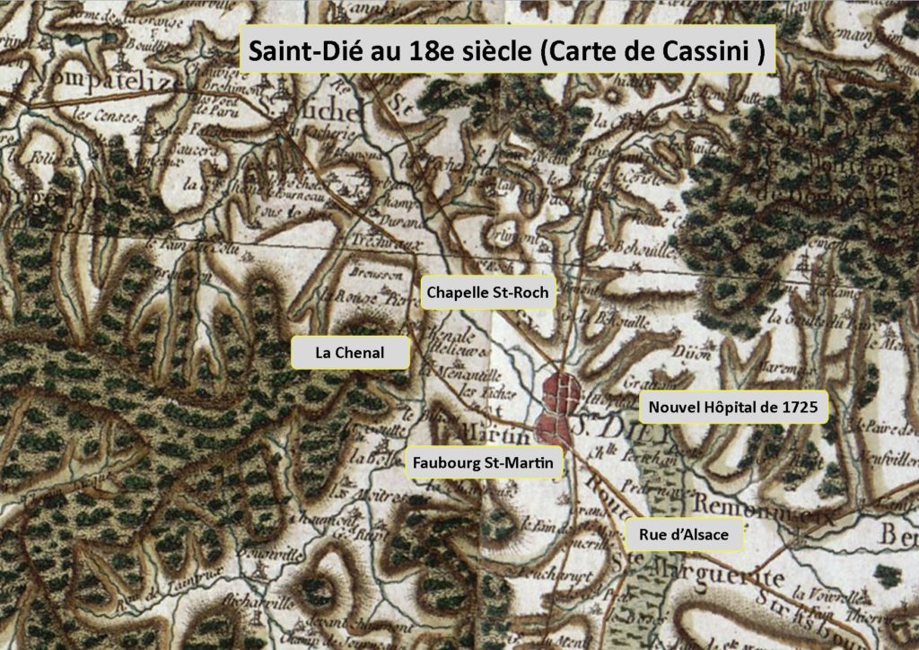 La carte de Cassini de Saint-Dié