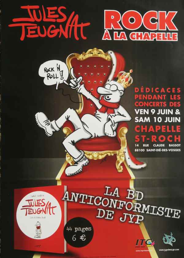 Affiche du concert revisitée par le dessinateur JYP