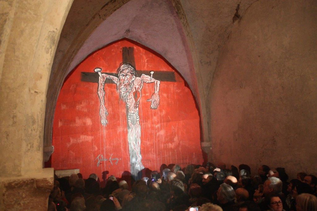 Le Christ en Croix dans l chapelle Saint-Roch le 21 février 2015
